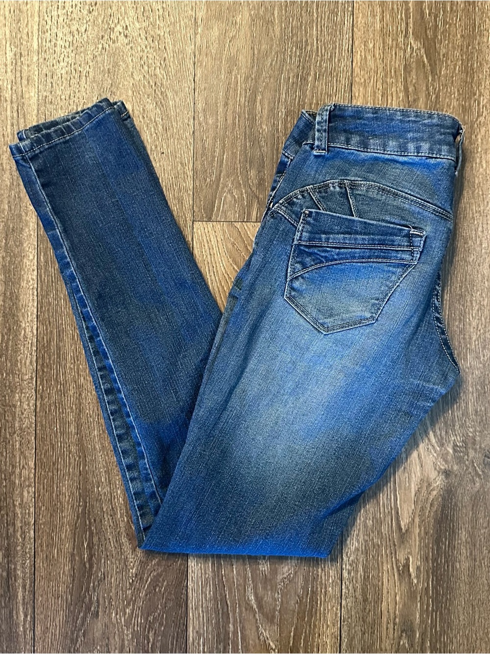 Blue asphalt low rise skinny jeans Sz 3 regular